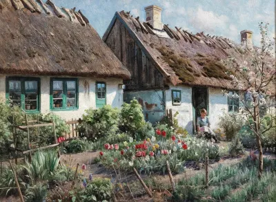 Springtime In A Rustic Garden