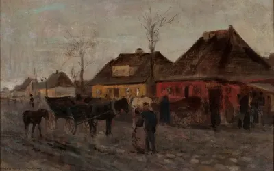 Springtime In A Small Town Sketch