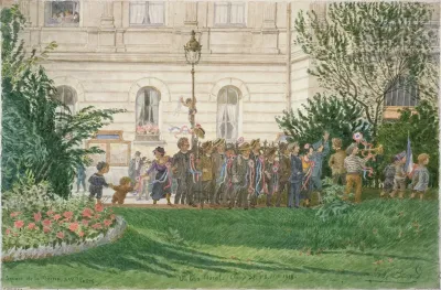 Square De La Mairie Du 14eme Arrondissement Petit Defile 8 Septembre 1918