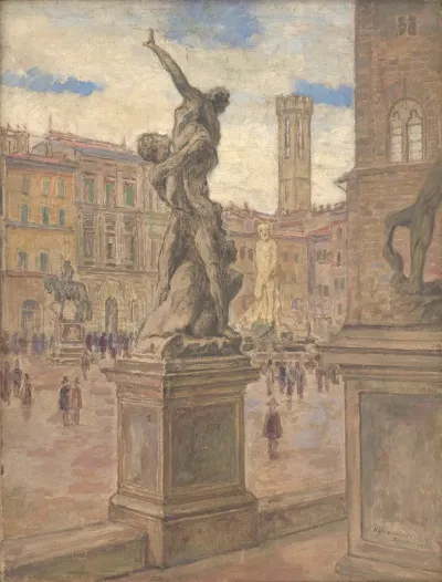 Square In Italy Florence