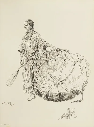 Squaw With Bullboat