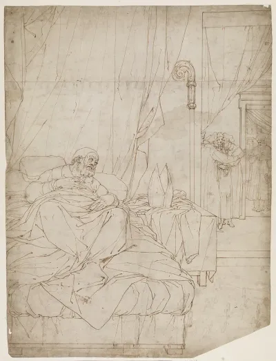St Ambrose On His Deathbed