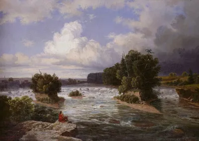 St Anthony Falls As It Appeared In 1848