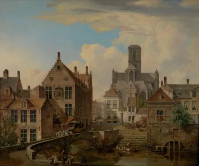 St Bavos Cathedral And The Reep In Ghent