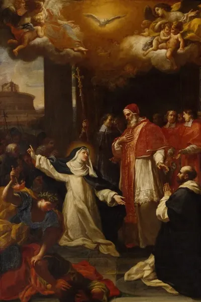 St Catherine Trying To Persuade The Pope To Move From Avignon To Rome