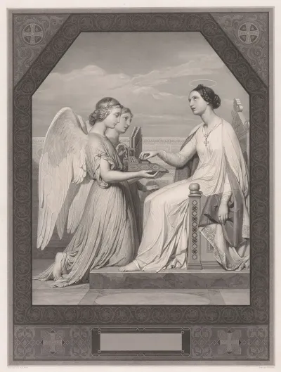 St Cecilia With Two Angels And An Organ