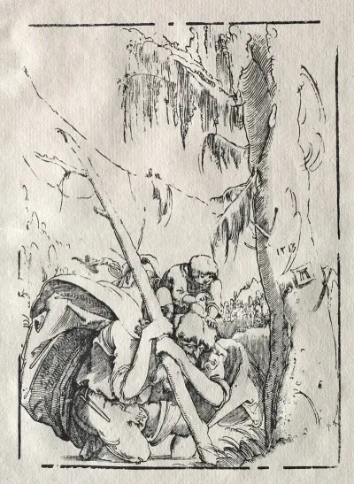 St Christopher Crossing The Water With Christ On His Shoulders