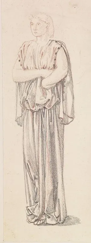 St George Series Study Of A Female Attendant For The Princess Draws The Fatal Lot