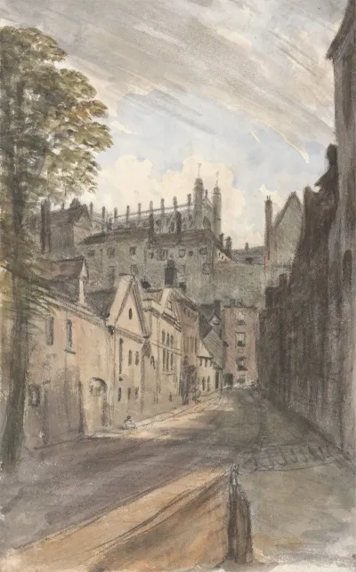 St Georges Chapel And The Castle Wall From Bier Lane July 18 1832 1 Pm