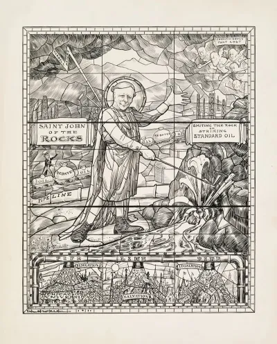 St John Of The Rocks Smitting The Rock Or Striking Standard Oil