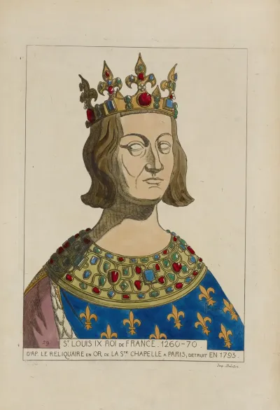 St Louis Ix Roi De France 1260 70 Dapres Le Reliquaire En Or De La Ste Chapelle A Paris Detruit En 1793