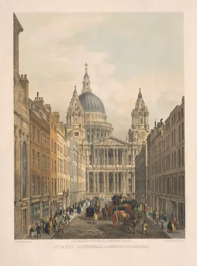 St Pauls Cathedral Looking Up Ludgate Hill