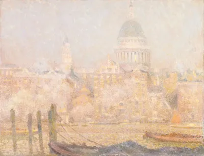St Pauls From The River Morning Sun In Winter