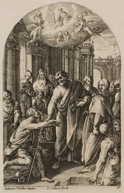 St Peter And Saint John Healing The Lame At The Door Of The Temple
