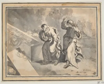 St Peter And St John Finding Christs Tomb Empty