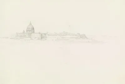 St Peter Vatikan Und Belvedere In Rom