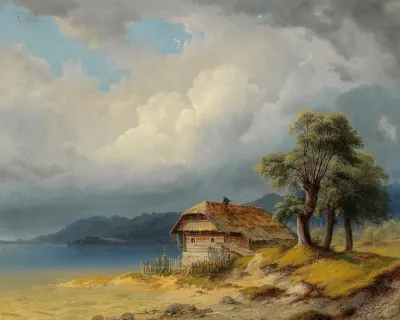 St Ruprecht Near Klagenfurt Lake Worthersee A Fishing Hut