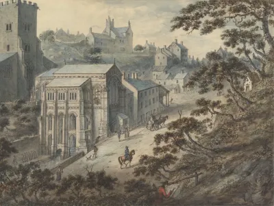 St Winifreds Well Holywell Flintshire Wales With The Artist In The Foreground