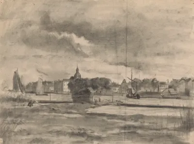 Stad Aan Een Rivier