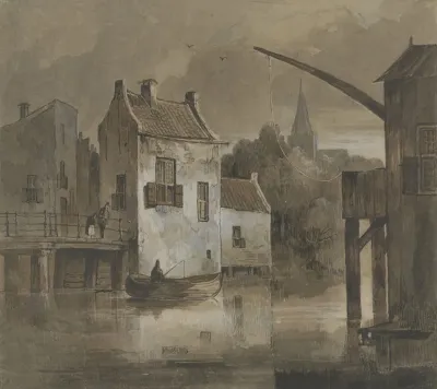 Stadsgezicht Bij Avond 2