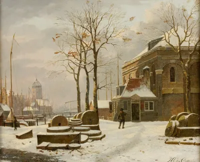 Stadsgezicht In De Winter 2