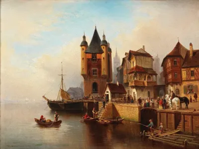 Stadt Am Flussufer