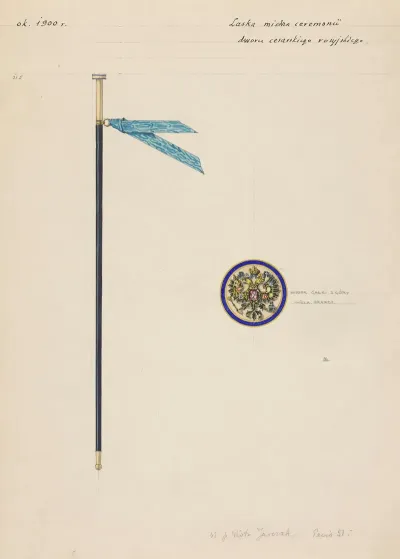 Staff Of The Master Of Ceremonies At The Russian Imperial Court From C 1900
