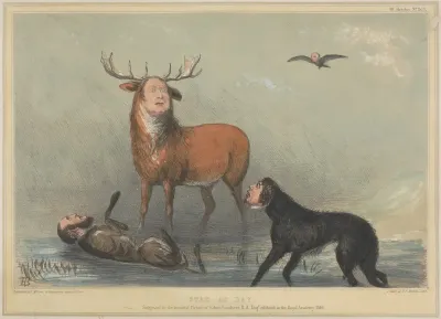 Stag At Bay Suggested By The Beautiful Picture Of Edwin Landseer R A Esquire