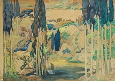 Stage Design For Daphnis Et Chloe Acts I And Iii