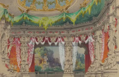 Stage Set Design For A Ballet Don Parasol
