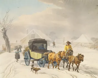 Stagecoach In Winter