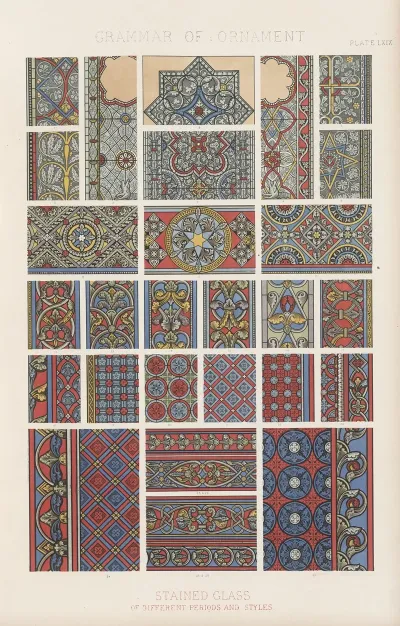 Stained Glass Of Different Periods And Styles