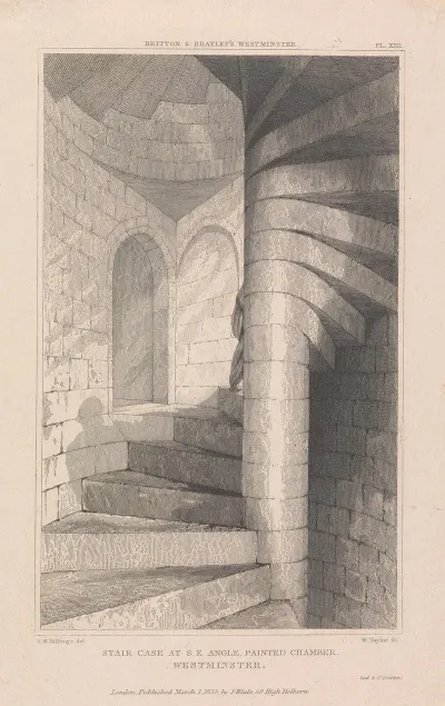 Staircase At Southeast Angle Painted Chamber Westminster