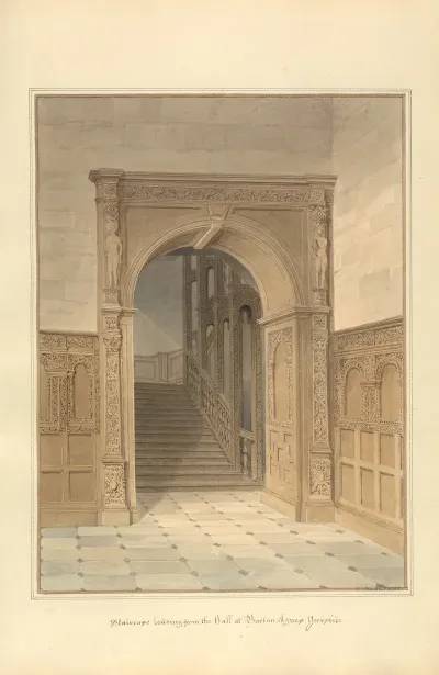Staircase Leading From The Hall At Burton Agnes Yorkshire