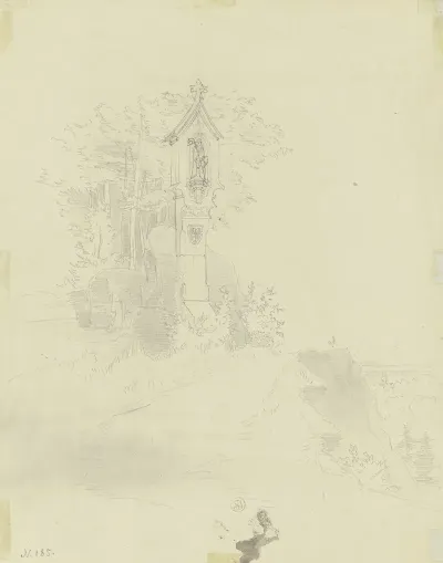 Standbild Des Heiligen Petrus Im Gebirge