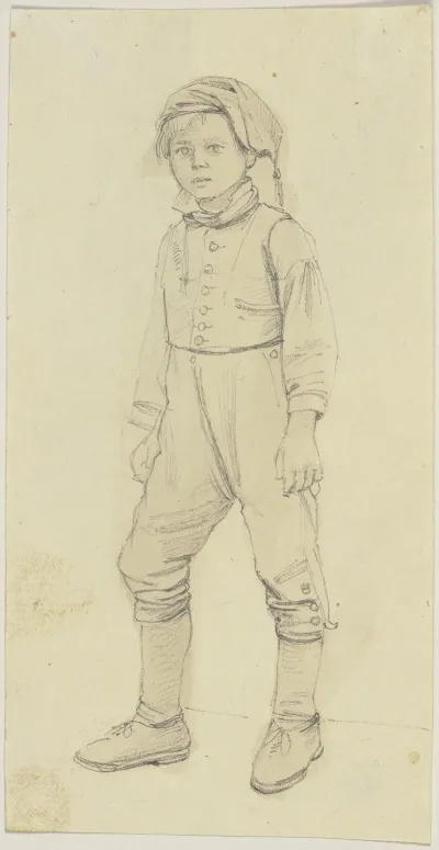 Standing Boy With Cap