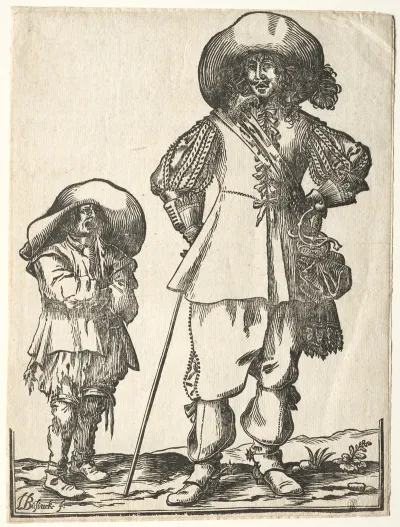 Standing Cavalier And Beggar Boy