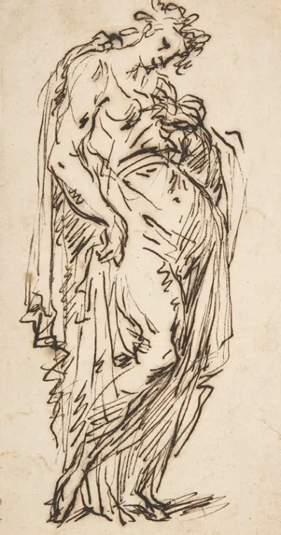 Standing Draped Female Figure 2