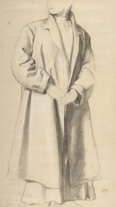 Standing Figure In A Long Coat
