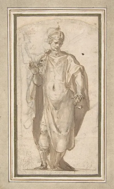 Standing Figure Of A Warrior King