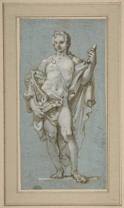 Standing Figure Of Apollo With A Lyre