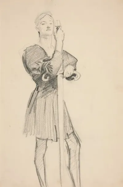 Standing Figure With A Spear