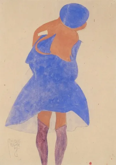 Standing Girl Back View