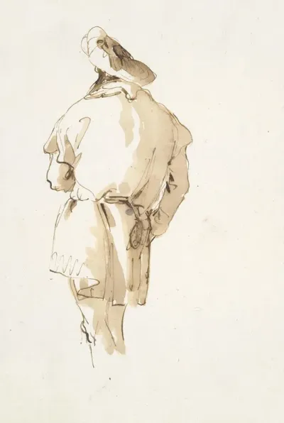 Standing Male Figure Seen From Behind
