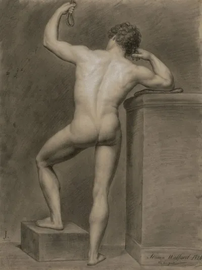 Standing Male Nude Seen From Behind 2