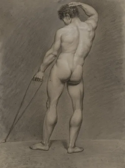 Standing Male Nude Seen From Behind 5