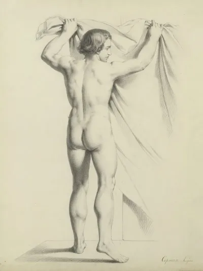 Standing Male Nude Seen From Behind 7