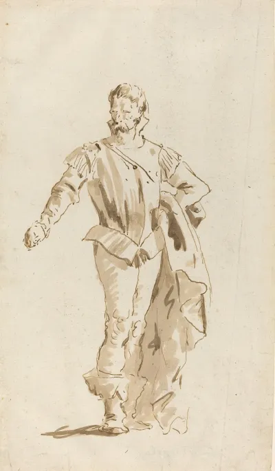 Standing Man In Sixteenth Century Costume