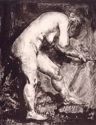 Standing Nude Bending Forward