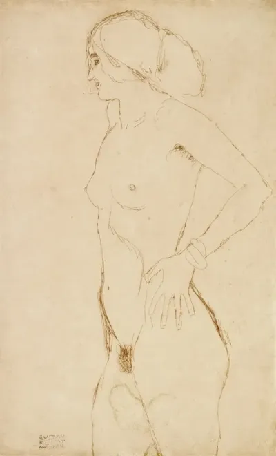 Standing Nude Girl Facing Left 2